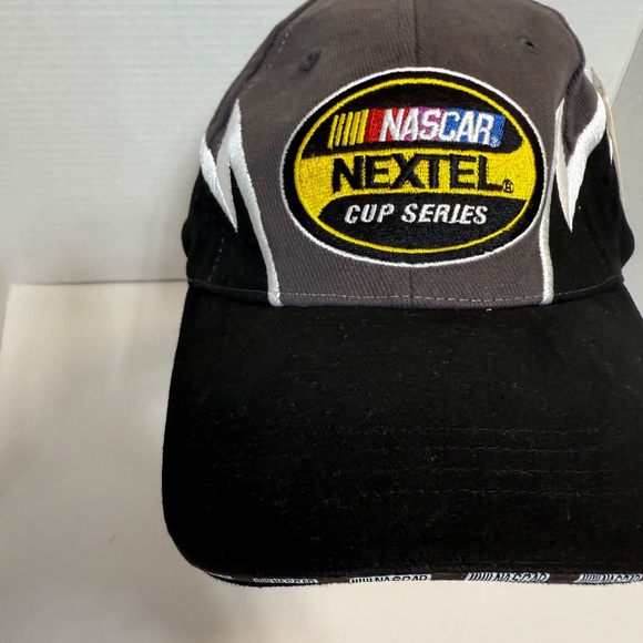 Nascar Hat Nextel Cup Series Checkered Flag Sports Black Adjustable Cap NEW - Picture 2 of 10